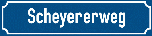 Straßenschild Scheyererweg zum kostenlosen Download