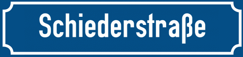 Straßenschild Schiederstraße