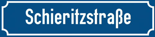 Straßenschild Schieritzstraße