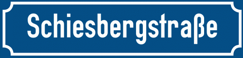 Straßenschild Schiesbergstraße