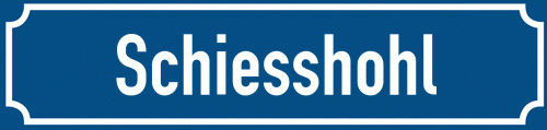 Straßenschild Schiesshohl zum kostenlosen Download