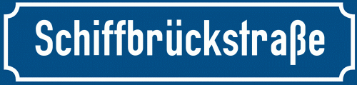 Straßenschild Schiffbrückstraße