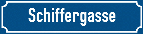 Straßenschild Schiffergasse