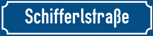 Straßenschild Schifferlstraße