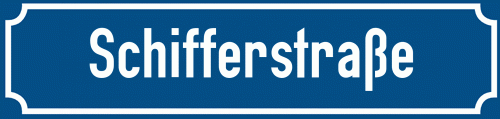 Straßenschild Schifferstraße zum kostenlosen Download