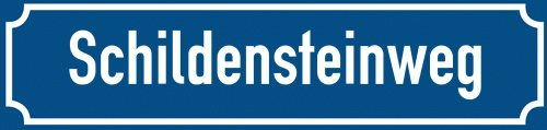 Straßenschild Schildensteinweg