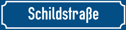 Straßenschild Schildstraße