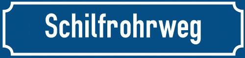 Straßenschild Schilfrohrweg