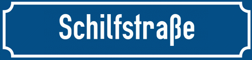 Straßenschild Schilfstraße