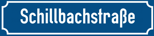 Straßenschild Schillbachstraße