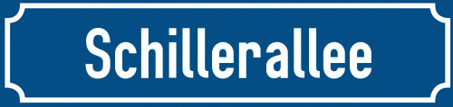 Straßenschild Schillerallee