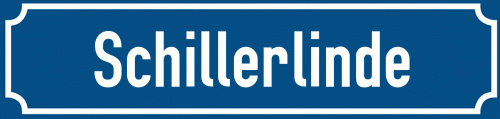 Straßenschild Schillerlinde