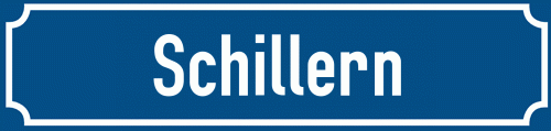 Straßenschild Schillern