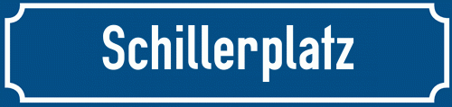 Straßenschild Schillerplatz