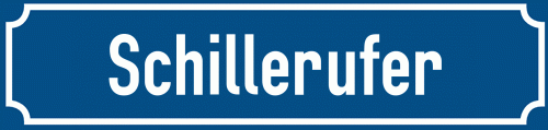 Straßenschild Schillerufer