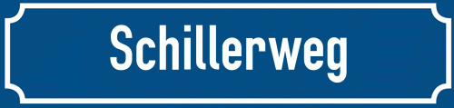 Straßenschild Schillerweg