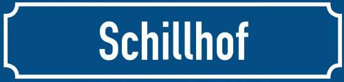 Straßenschild Schillhof