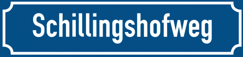 Straßenschild Schillingshofweg zum kostenlosen Download