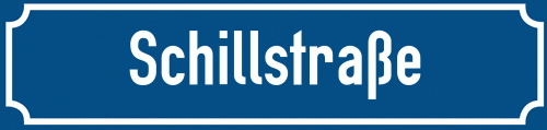 Straßenschild Schillstraße