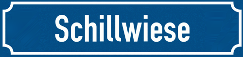 Straßenschild Schillwiese