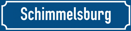 Straßenschild Schimmelsburg
