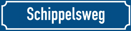 Straßenschild Schippelsweg