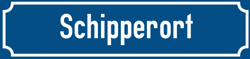 Straßenschild Schipperort