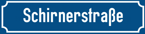 Straßenschild Schirnerstraße