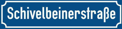Straßenschild Schivelbeinerstraße zum kostenlosen Download