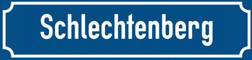 Straßenschild Schlechtenberg