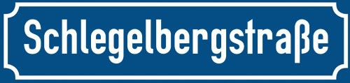 Straßenschild Schlegelbergstraße