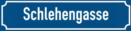 Straßenschild Schlehengasse