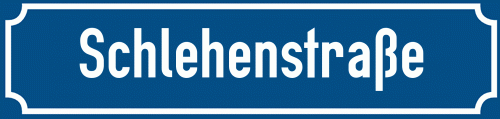 Straßenschild Schlehenstraße