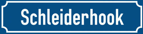 Straßenschild Schleiderhook zum kostenlosen Download