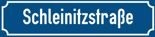 Straßenschild Schleinitzstraße