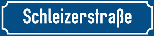 Straßenschild Schleizerstraße zum kostenlosen Download