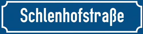 Straßenschild Schlenhofstraße