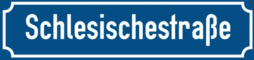 Straßenschild Schlesischestraße zum kostenlosen Download