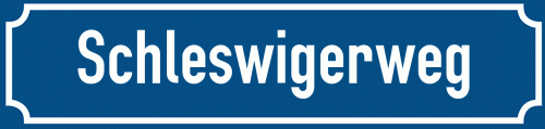Straßenschild Schleswigerweg