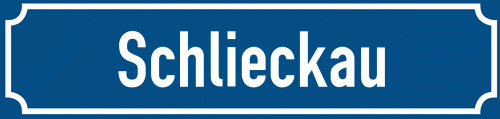 Straßenschild Schlieckau