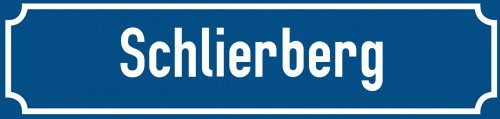 Straßenschild Schlierberg