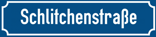 Straßenschild Schlitchenstraße