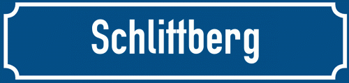 Straßenschild Schlittberg