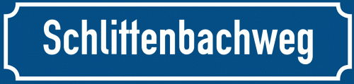 Straßenschild Schlittenbachweg
