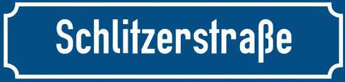 Straßenschild Schlitzerstraße