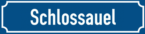 Straßenschild Schlossauel
