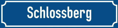 Straßenschild Schlossberg zum kostenlosen Download