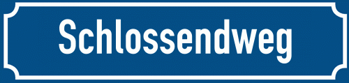Straßenschild Schlossendweg