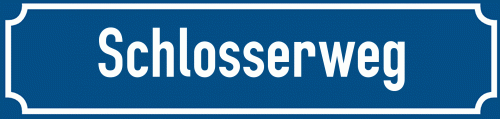 Straßenschild Schlosserweg