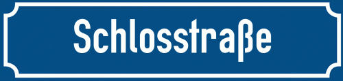 Straßenschild Schlosstraße